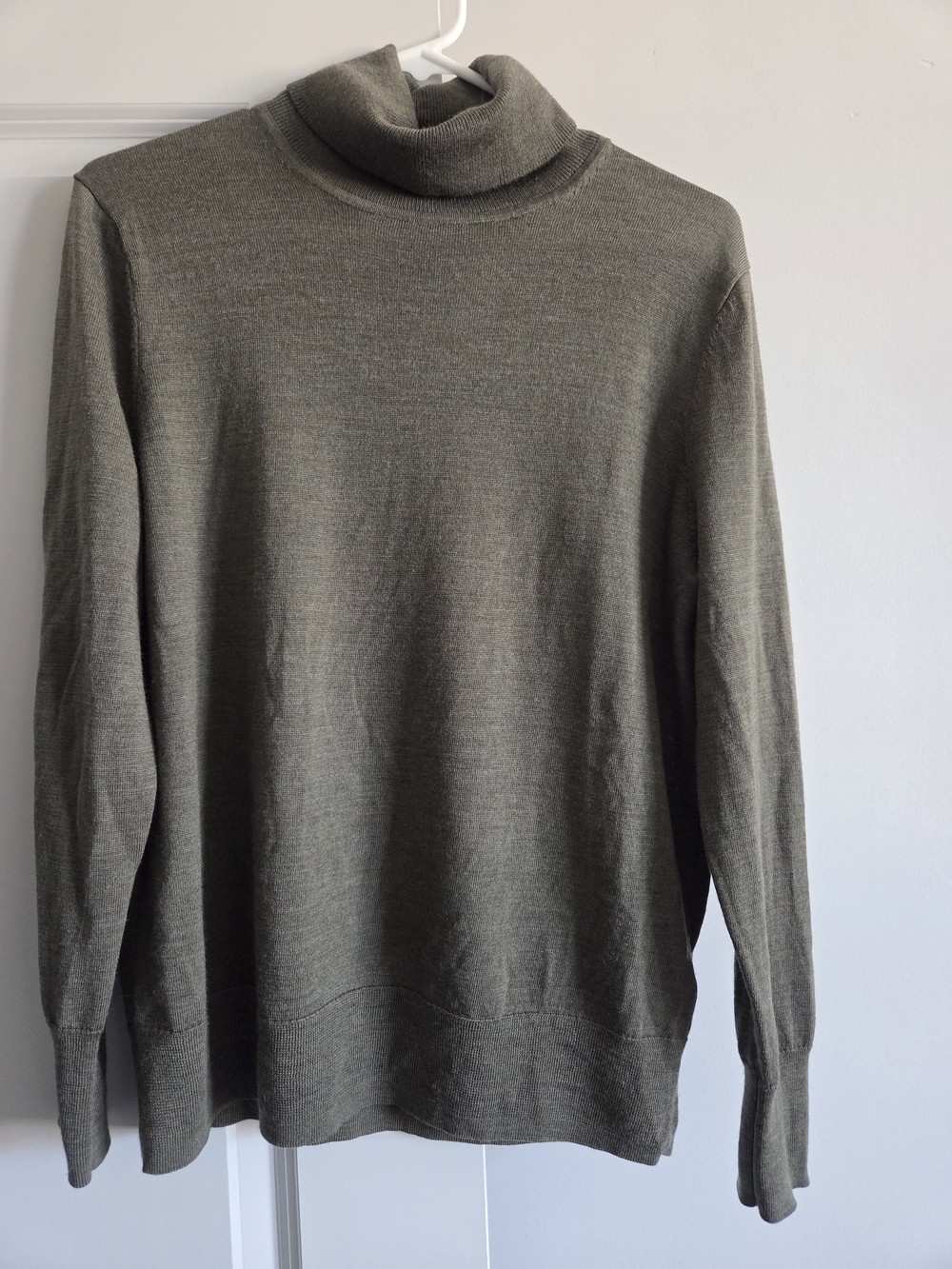 Women's Olive Green Turtleneck Sweater